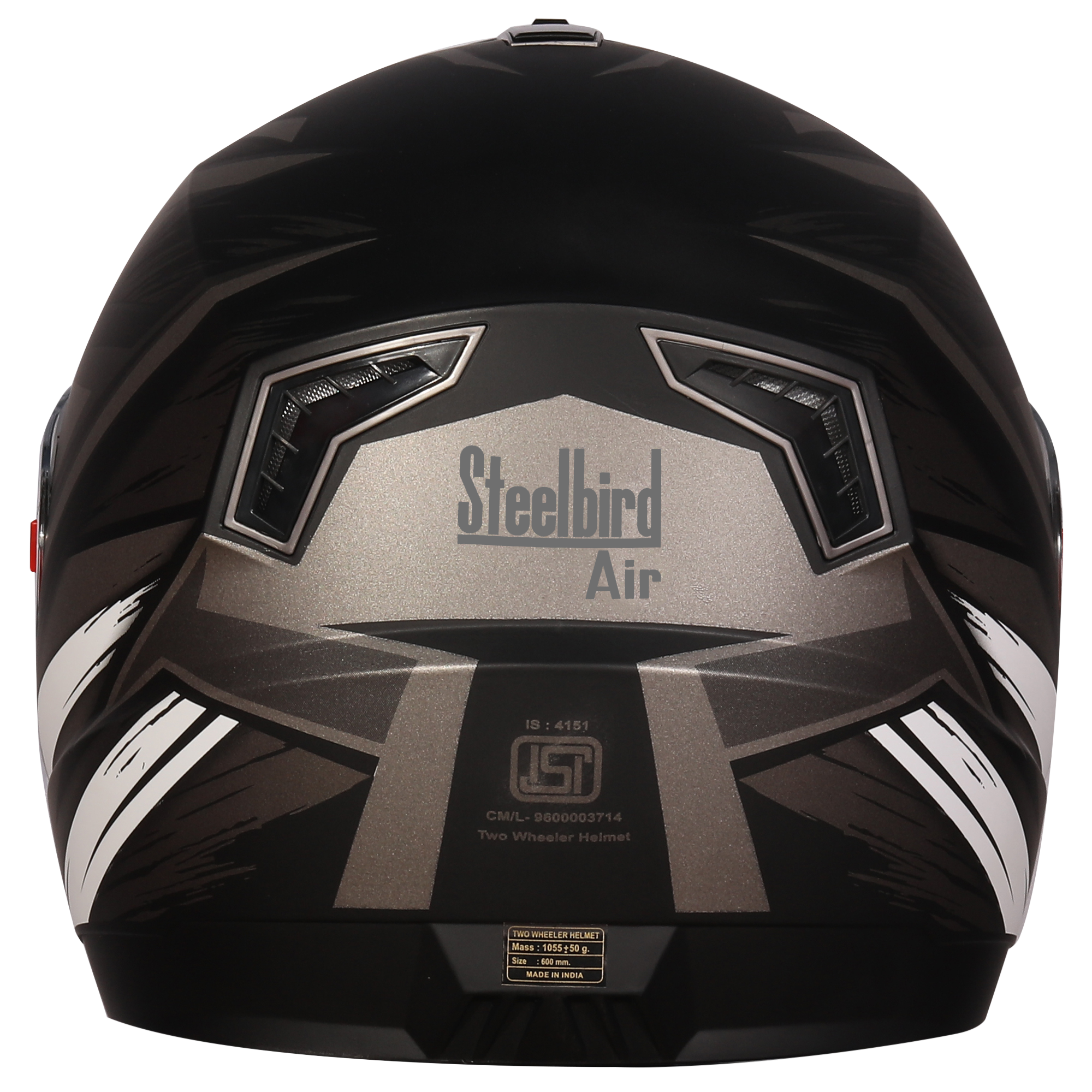 SBA-1 THRYL Mat Black With Grey (Fitted With Clear Visor Extra Rainbow Night Vision Visor Free)